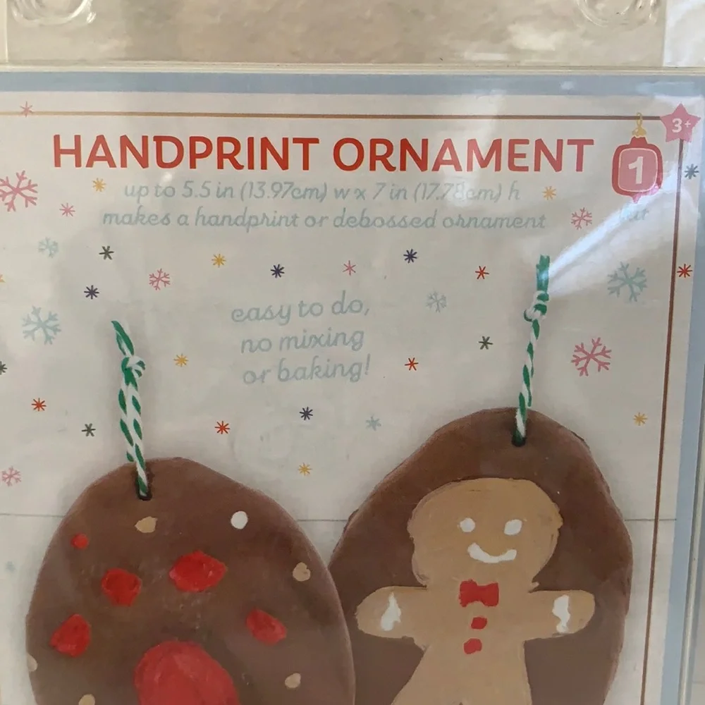 Christmas Target Bullseye Handprint Ornament Clay Kit Bundle Set.